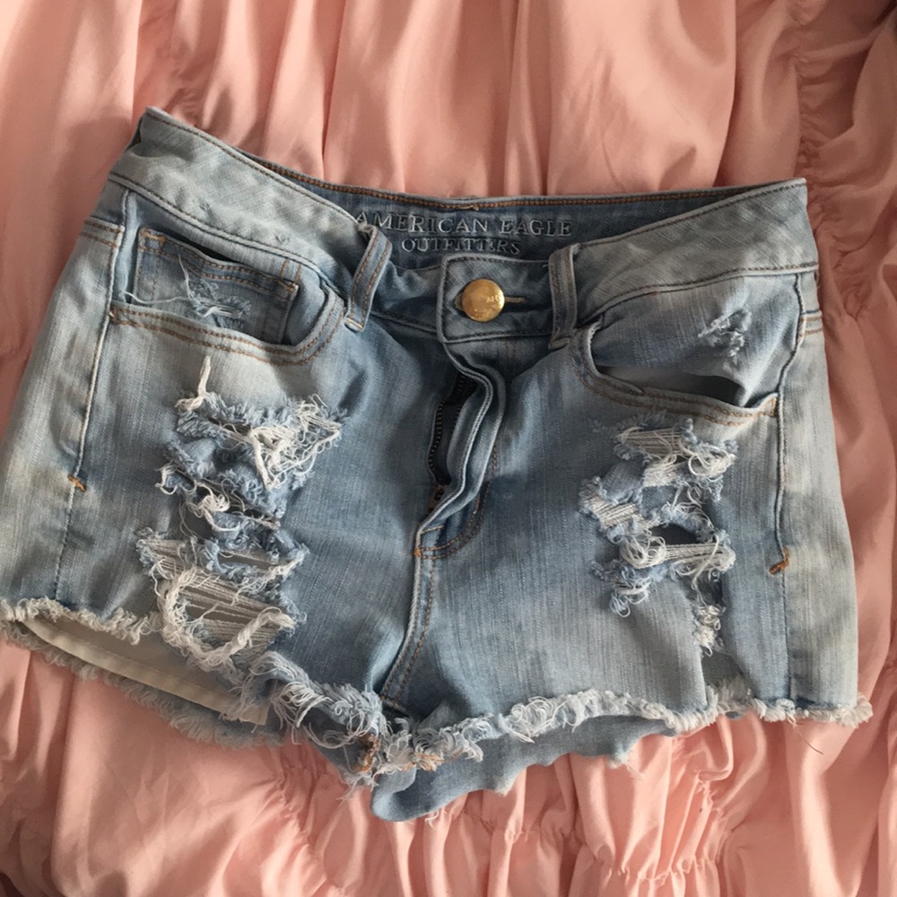 High Rise Denim Shorts